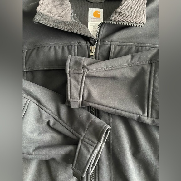 Men’s Carhartt jacket coat size Large pockets activewear utility winter black - Picture 8 of 9